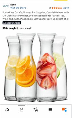 Glass Carafes Pitchers