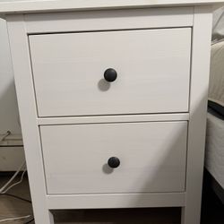 Hemnes 2-drawer Chest, White Stain, ikea nightstand 