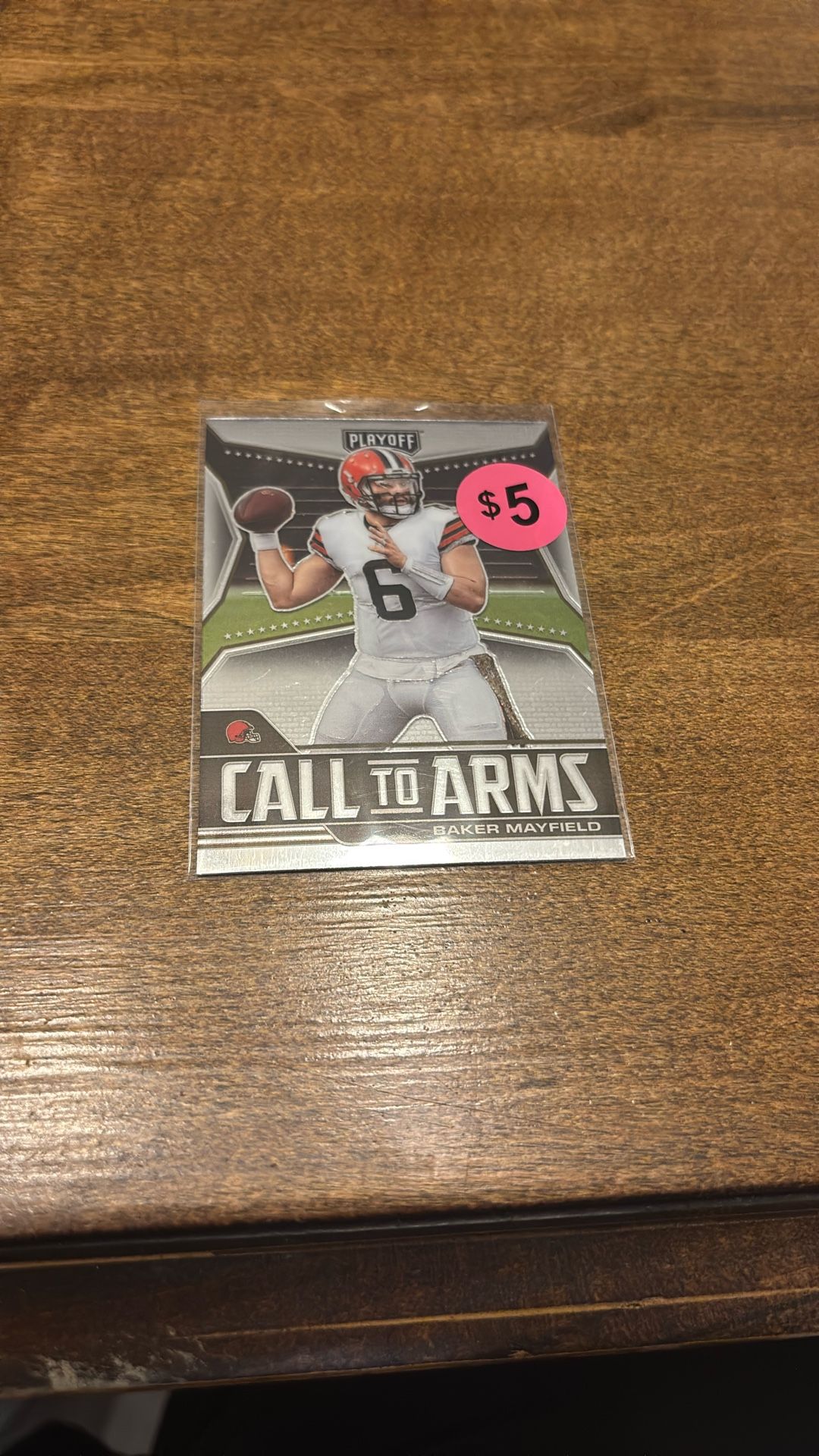 Cleveland Browns Baker Mayfield Call To Arms Insert 2021 Panini Playoff Football