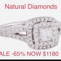 Engagement Ring Diamond Ring Engagement NEW NATURAL DIAMONDS 💎 LIQUIDATION SALE -65% See GEMOLOGICAL INSTITUTE APPRAISAL 