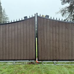 14ft Double Gate – Steel Frame & Solid Panels