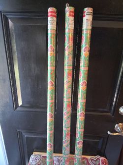 New,3 Christmas Wrapping Paper Rolls