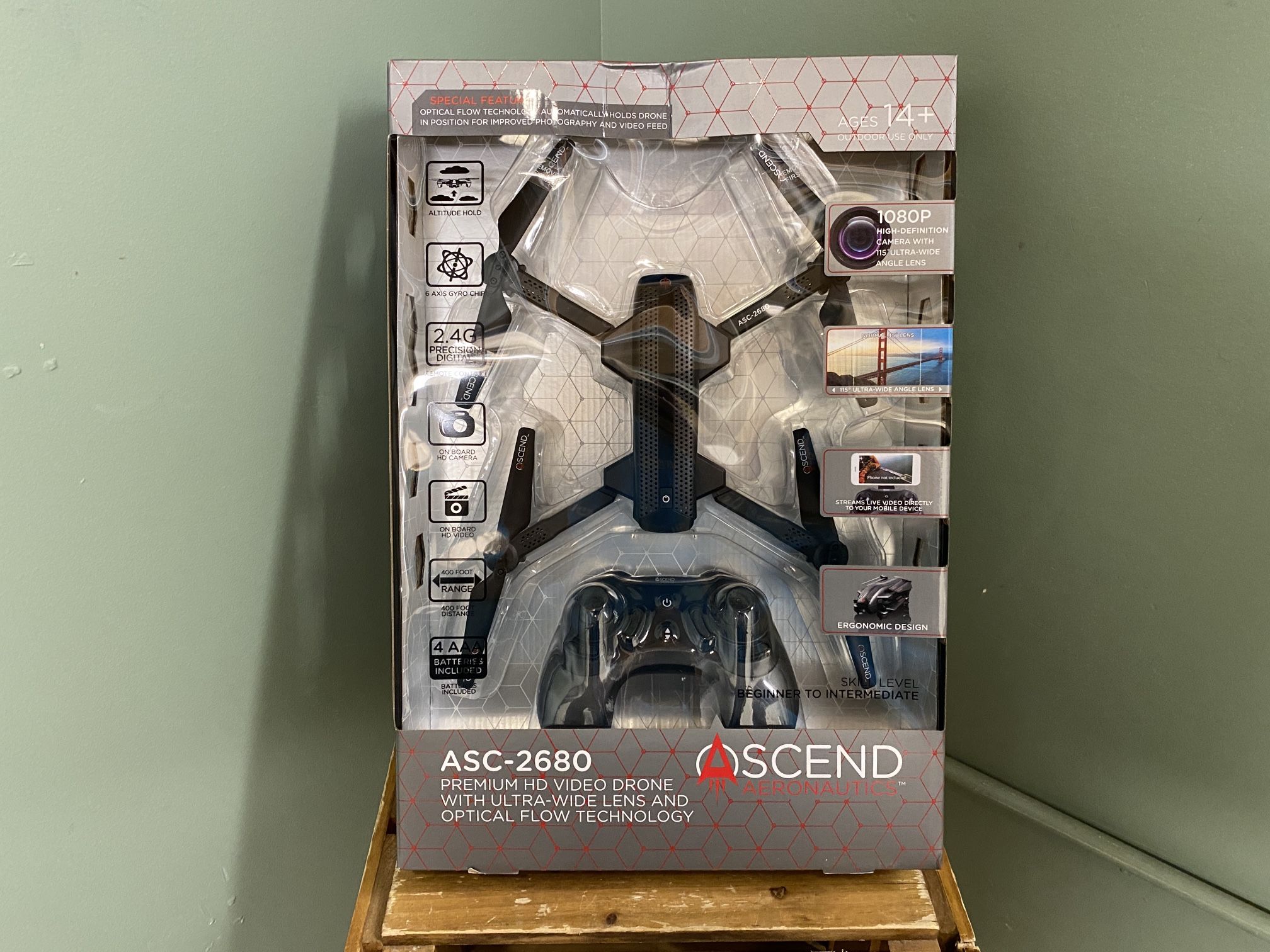 NEW! ASCEND AERONAUTICS HD Video Drone ASC-2680