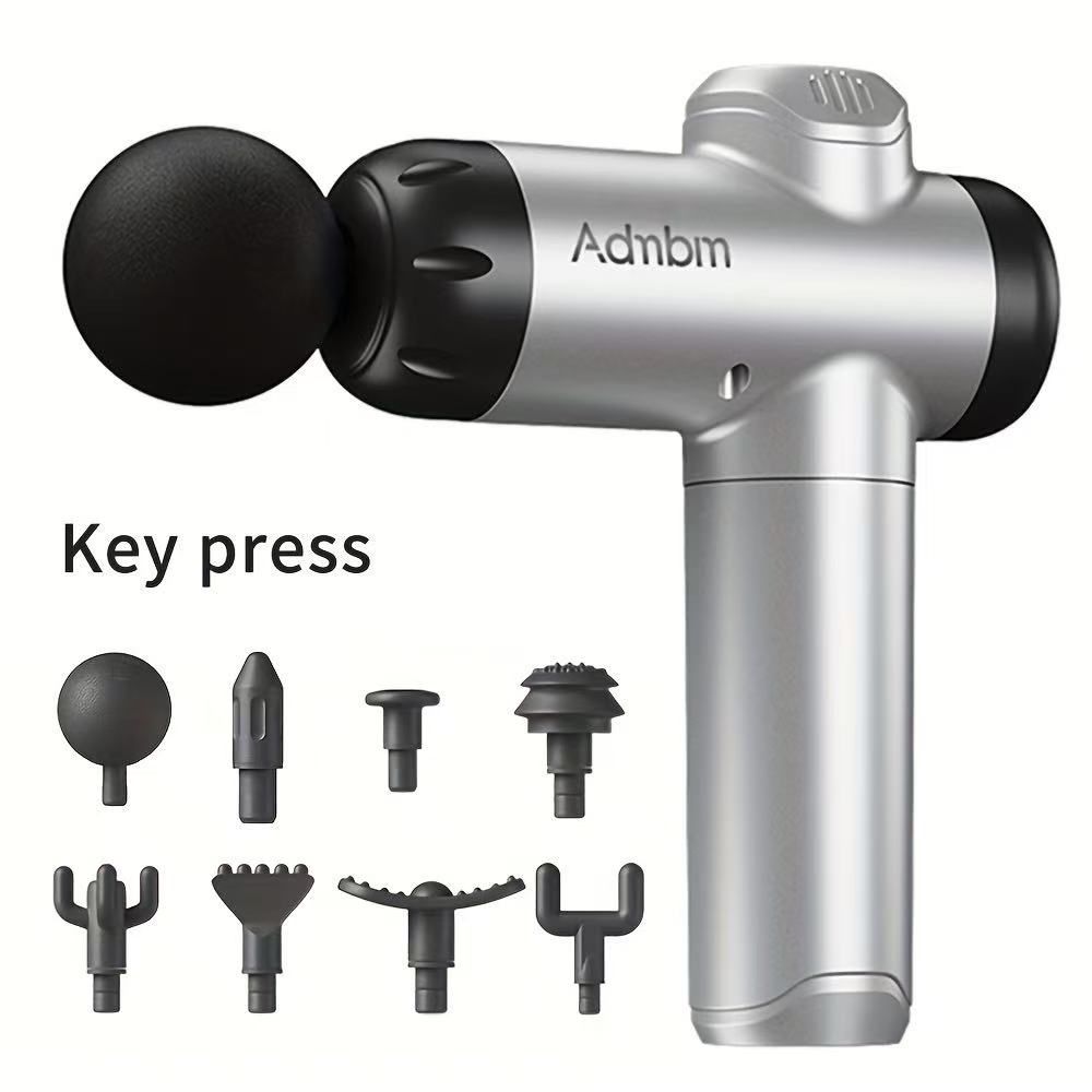 Massage Gun Deep Tissue, Silent Brushless Motor for Muscle Pain Relief, Handheld Percussion Back Massager Gun for Athletes (Black)