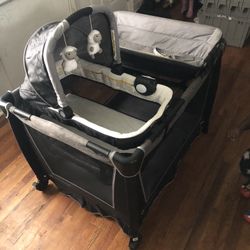 New Born Bassinet, Changing Table, Converts To Play Pen