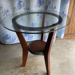 Glass Top End Table / Side Table