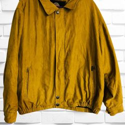 Weatherproof Garment Company Men’s XXL Tan Suede Full Zip Bomber Jacket • EUC