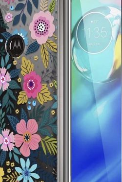 Moto G Power Case with Screen Protector Clear TPU Cover