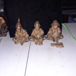 Three African Bronze Statue 