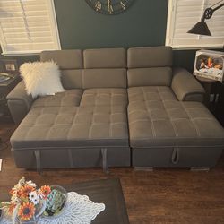 Couch sleeper with storage