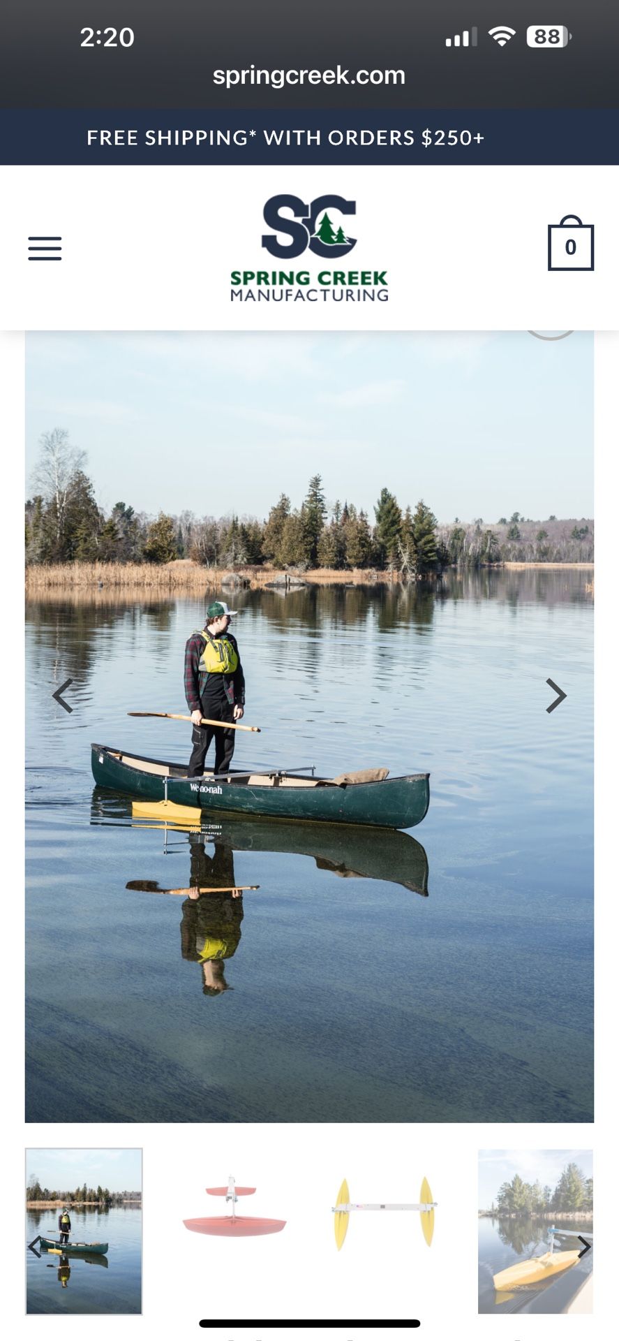 Spring Creek Stabilizers For canoe