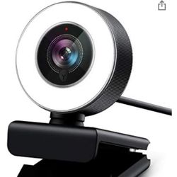 PC Webcam for Streaming HD 1080P, 960A USB Pro Computer Web Camera Video Cam for Mac Windows Laptop Conferencing Gaming Webcam with Ring Light 