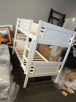 Labor Day deal $299 bunkbed white twin twin