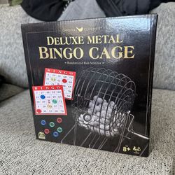 Deluxe Metal Bingo Cage And Game 