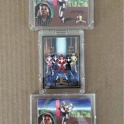 RARE! “Power Ranger’s 2” 1994 Gold Foiled!!! (D-1)Topper Insert. Plus (2)-(D-2). “The White Ranger-Tommy”!!!  NM/M!!!😎