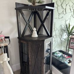 53" Corner Bar Cabinet Tower