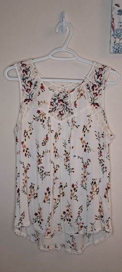 Women's Mason & Belle Floral Lace Sleeveless Tank Top - Size: L