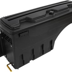 Truck Bed Storage Box for Ford for F-150 1(contact info removed) Left Driver Side Truck Bed Tool Box Waterproof and Durable ABS Lockable Wheel Well
