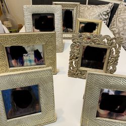 Set Of 7 Beautiful Gold Frames