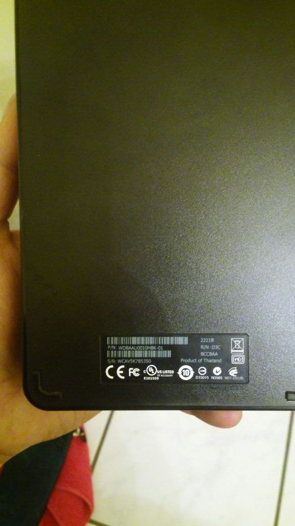 WD Elements 1 TB USB 2.0 Desktop External Hard Drive WDBAAU0010HBK-NESN