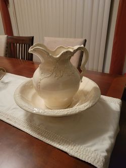 Ivory Pitcher & Basin Bowl