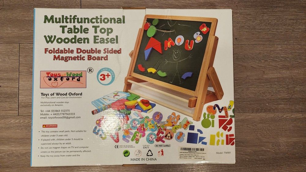 Toys Of Wood Oxford Table Top Wooden Easel