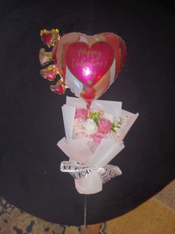 Valentines Rose Bouquet In Bag 