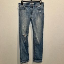 Hollister Light Wash Distressed Skinny Jeans