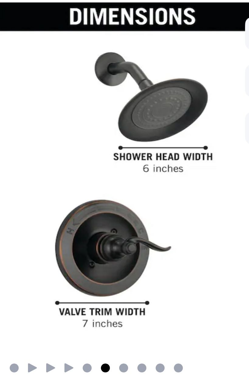 Delta Windemere Oil Rubbed Bronze 1-handle 2.5000-in Round Shower Faucet with Valve (1516)