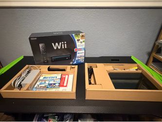Nintendo Wii Black RVL-101 CIB Tested Fully Working With Wii Sports/Resort