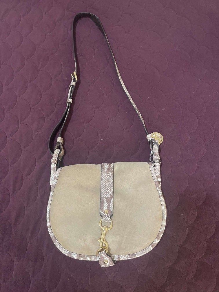 Michael Kors Snakeskin Saddlebag