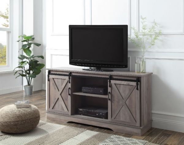 Brand New Rustic Gray Finish 65" Tv Stand