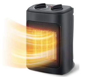 Small Electric Space Heater Ceramic Space Heater,Portable Heater Fan for Office with Adjustable Thermostat and Overheat Protection ETL Listed for Kitc