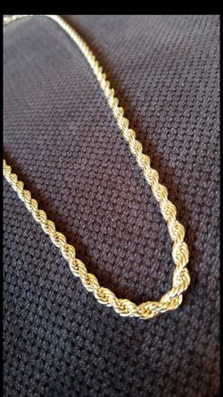 Gold laminated rope chain