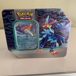 Pokemon TCG Paldea Partners Tin 5 booster packs Quaquaval EX Factory Sealed