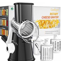 Rotary vegetable slicer ,Three Blades, Black 