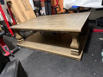 Large Square Wood Coffee Table