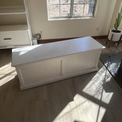 White Benches with Storage