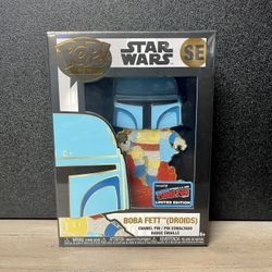 Funko Pop Pin! Star Wars SE Boba Fett (Droids ) NYCC Exclusive Sticker