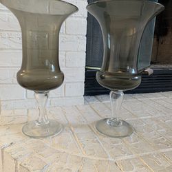 Italian Glass Sconces / Candle Holder 