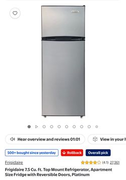 Frigidaire 7.5 Cu. Ft. Top Mount Refrigerator