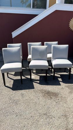 Set of 6 Upholstered Dining Chairs