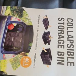 CleverMade Collapsible Storage Bins - Black 3 Pack 46L 200 Series - Plastic