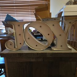 Lighted Joy Sign