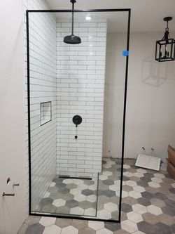 Shower door glass
