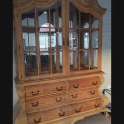 Antique China Hutch Cabinet