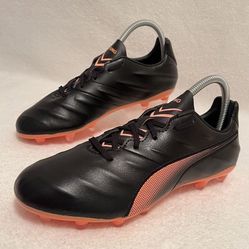 Men Puma King Pro 21 Soccer Cleats FG Black and Orange 106549-04 Size 6.5