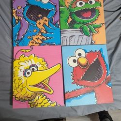 Sesame Street Canvas Prints Set 4