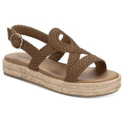 Style&Co Brown Women Sandals Size 6.5 Wide New With Tags And Box