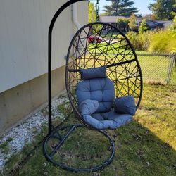 Outdoor Hanging Egg Patio Lounge Chair